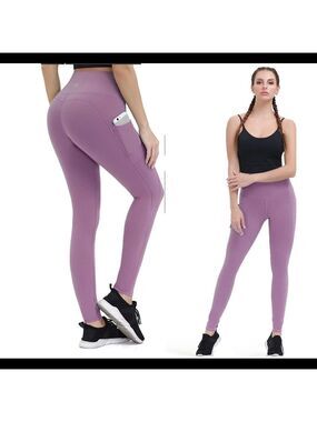 Along FIT Yoga Pants High Waisted Workout Leggings Tummy Control Athletic Sz S